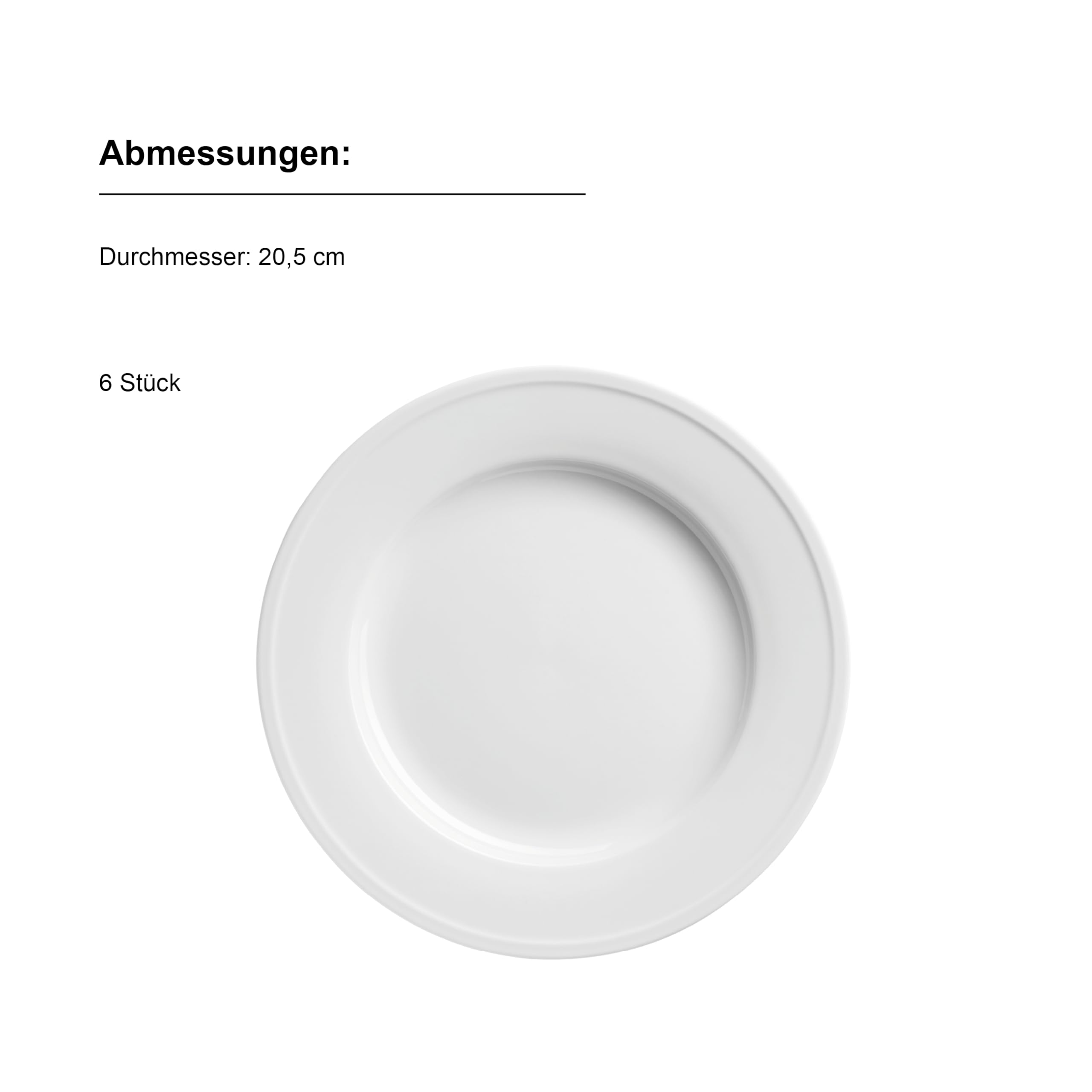 MÄSER Serie Arlona, juego de platos para 6 personas de porcelana de alta calidad, juego de 18 piezas, atemporal, elegante, porcelana, color blanco