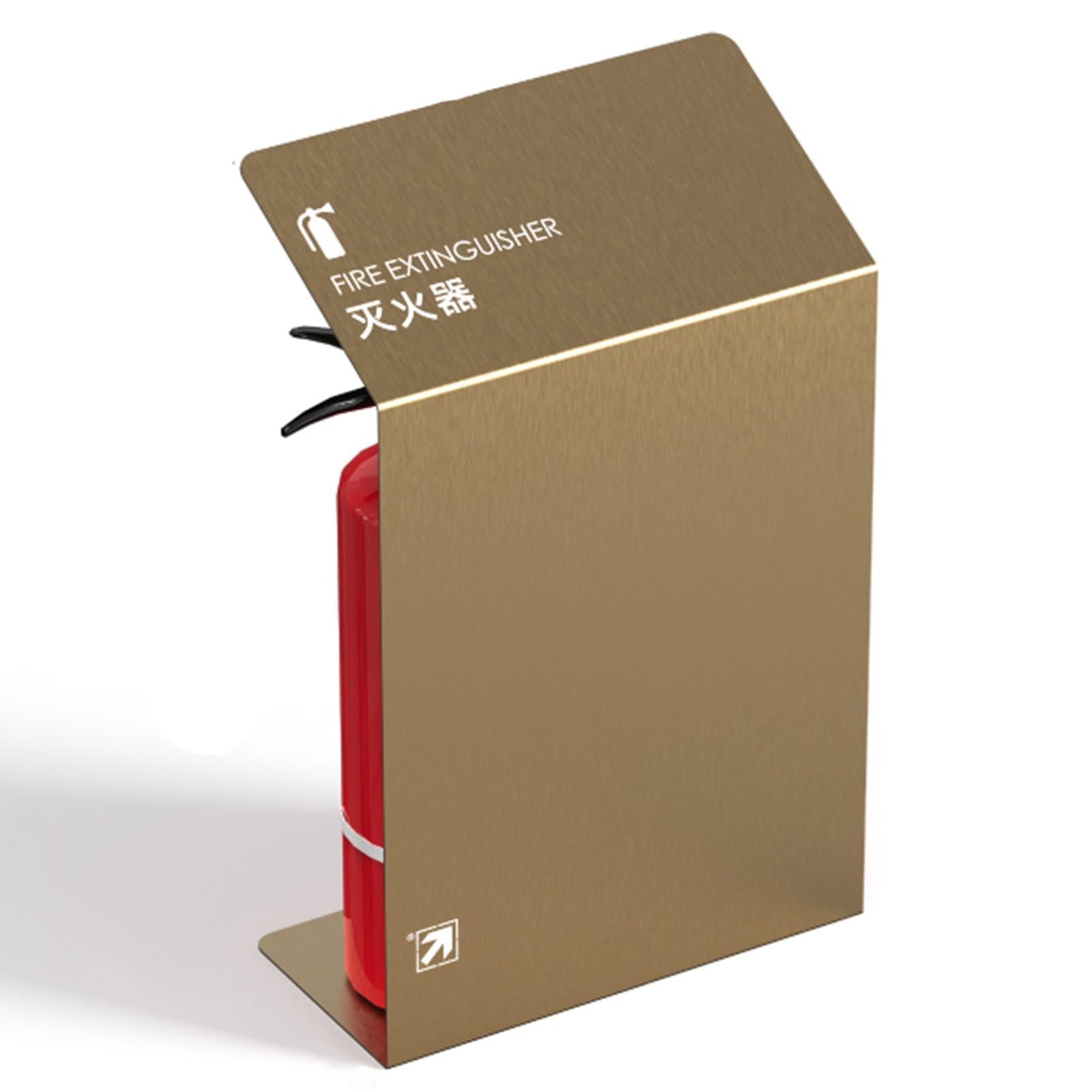 Gabinete de cubierta para extintor de incendios con soporte, caja de seguridad decorativa de grano de madera para montaje en pared en espacios comerciales