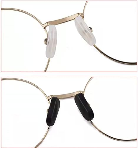 Miniatura 2 de Almohadillas de nariz de silicona de goma transparente para gafas, lentes de sol, marcos de lectura, HNP005 (blanco - 2 pares)