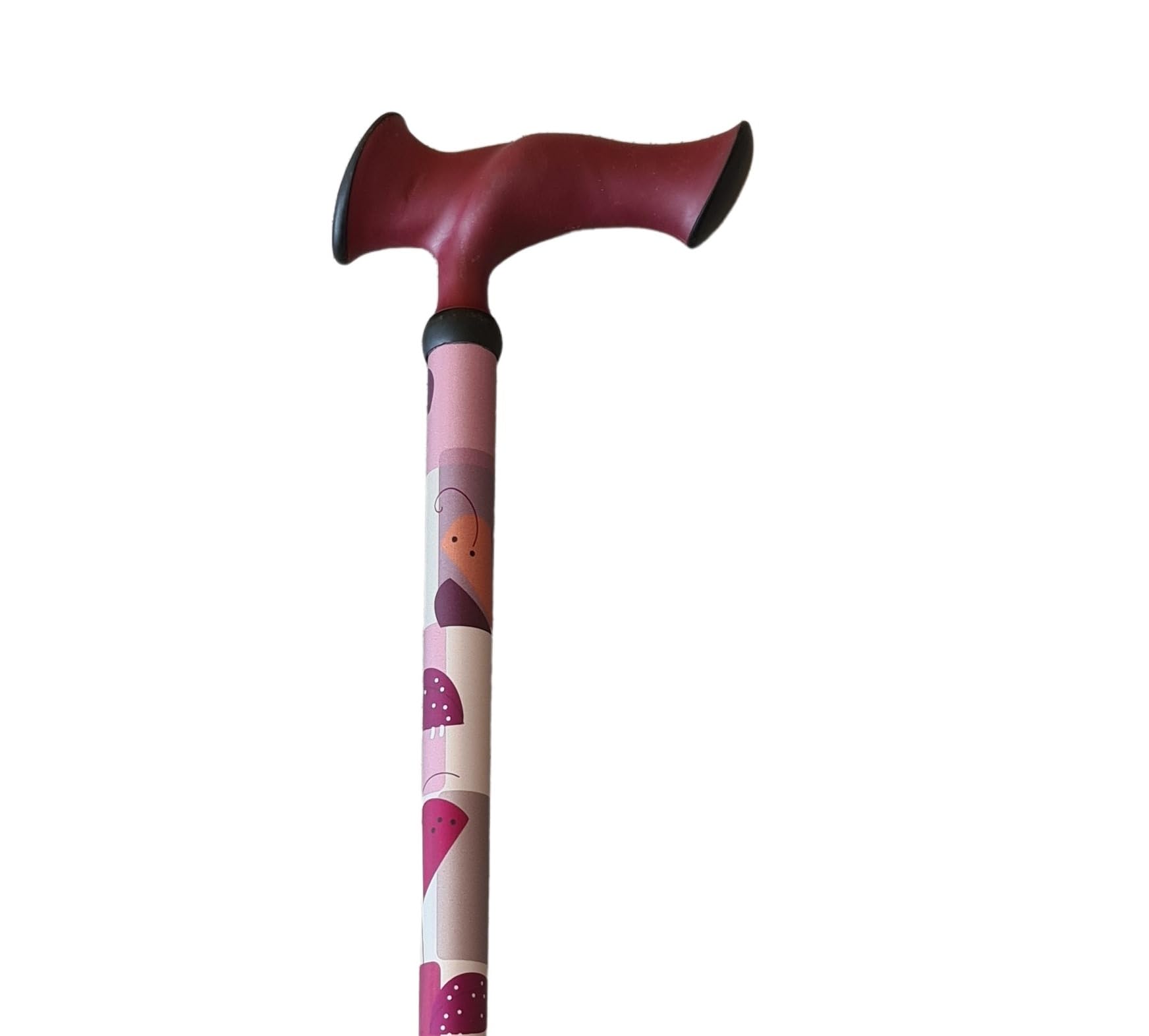 Stock-Fachmann® Bastón de altura ajustable ergonómico Super Soft Escort Burdeos, altura regulable de 76 a 98 cm, peso tara: 400 g, soporta hasta 100 kg, más seguridad y sujeción