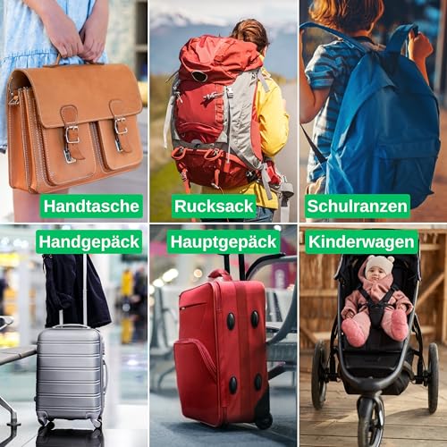 Kofferanhänger mit Adressschild, 2 Pack, in Schwarz, Kunststoff Schild, für Flugreise, Kreuzfahrt, Koffer Tag Gepäckanhänger, Namensschild, Adressanhänger, Taschenanhänger, Reise ID Etikett Aufhänger
