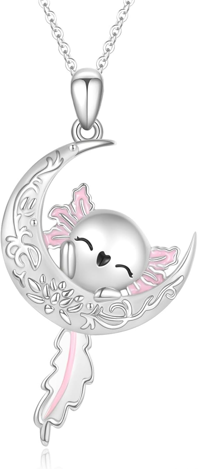 Heart Animal Necklace 925 Sterling Silver Cute Animal Pendant Jewelry Birthday Gifts for Women Girlfriend Mom Animal Lovers