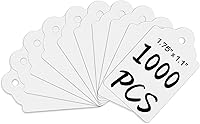 FEMELI 1000 Pack White Price Tags for Tag Gun - 1.75x1.1 Inch Blank Labels for Clothes, Shoes, Jewelry Sales