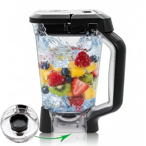 Image of Replacement Parts Compatible with Ninja Blender - 72oz Pitcher with Locking Lid, Vaso de Licuadora Ninja Blenders Cups Compatible with4rfwefddd