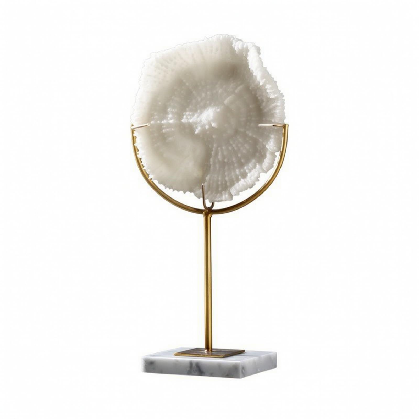 Coral corativo Elegante | Escultura Coral con Soporte Metálico, para Estantería, Estilo C
