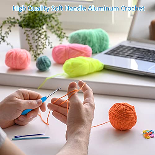 image for SHWAKK Crochet Hook, 4.0 mm Ergonomic Crochet Hook, Crochet Needles fo