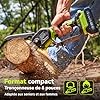 Supstable Mini Tronconneuse à Batterie 6 Pouces, Élagueuse Sans Fil pour Branches et Jardin, 2 Batteries 2Ah et Chargeur, petite Scie à Chaîne Rechargeable, Élagage de Branches et Coupe de Bois