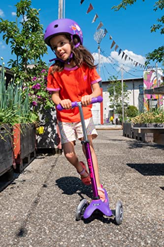 Image of Micro Kickboard | Mini LED Kids Scooter for Ages 2-5 | Children up to 110 lbs | 3 Wheel Lean-to-Steer Design | Adjustable T Bar | Smooth Ride, Motion Activated PU LED Wheels | Swiss Design