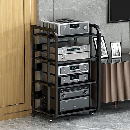 Gabinete para componentes estéreo ajustable que resuelve la falta de espacio para equipos AV