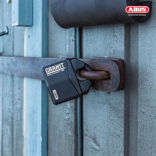 ABUS Granit 37/80 Heavy Duty Hardened Steel Padlock - Closed Shackle Lock with 1/2" Shackle - Corrosion Resistant Outdoor Lock - Made in Germany - Keyed Different