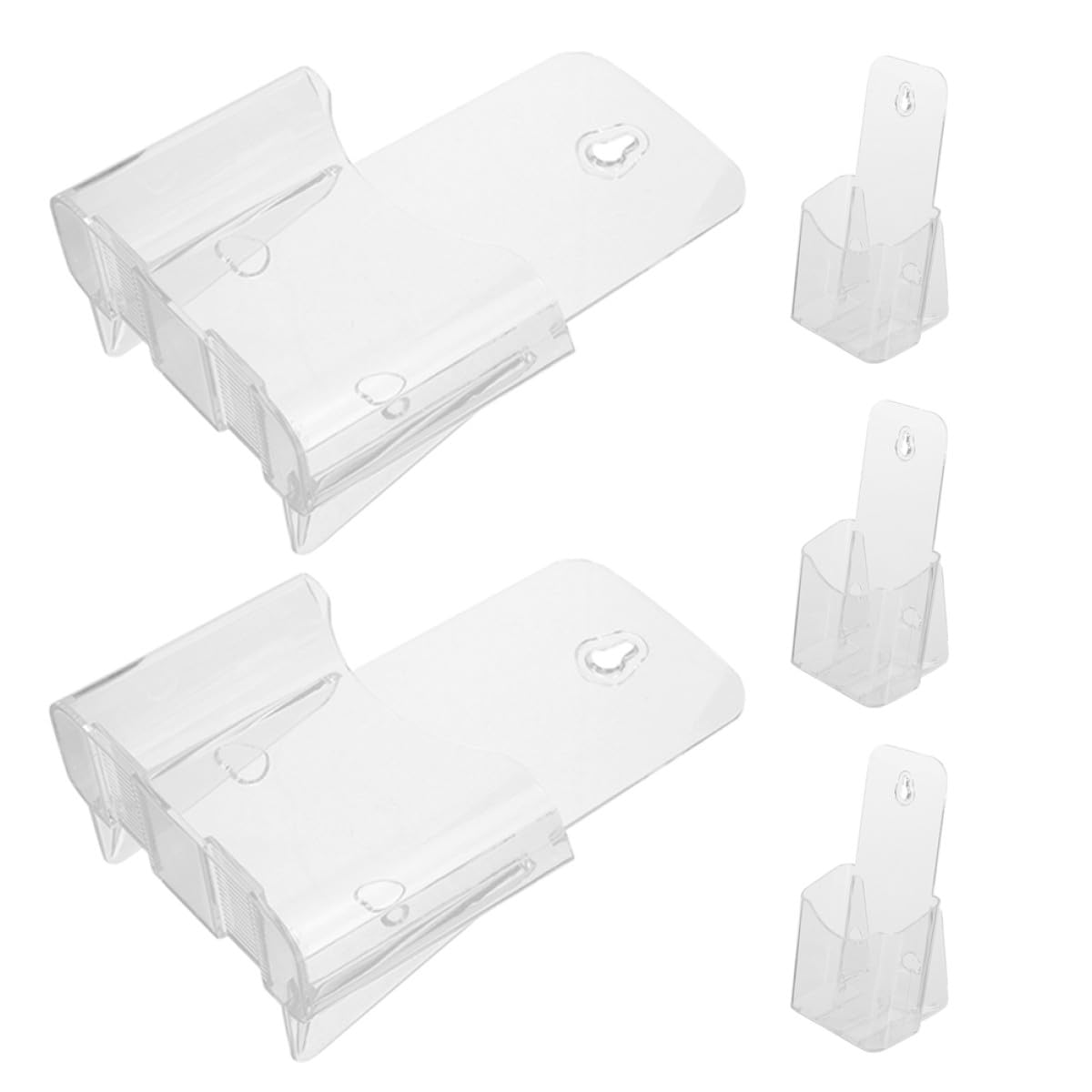 Abaodam Estante Acrílico Transparente para Folletos A4 Tríptico, Soporte Expositor de Escritorio 5 Piezas, Organizador Porta Letras y Archivador para Oficina y Material Escolar