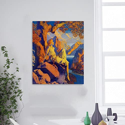 Impression sur toile giclée Maxfield Parrish encadré 90x115cm d'art - 2