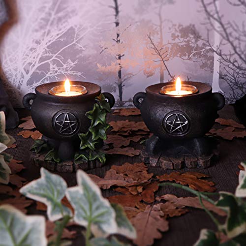 Nemesis-Now-Set-of-Two-Ivy-Cauldron-Witches-Candle-Holders-11cm-Black