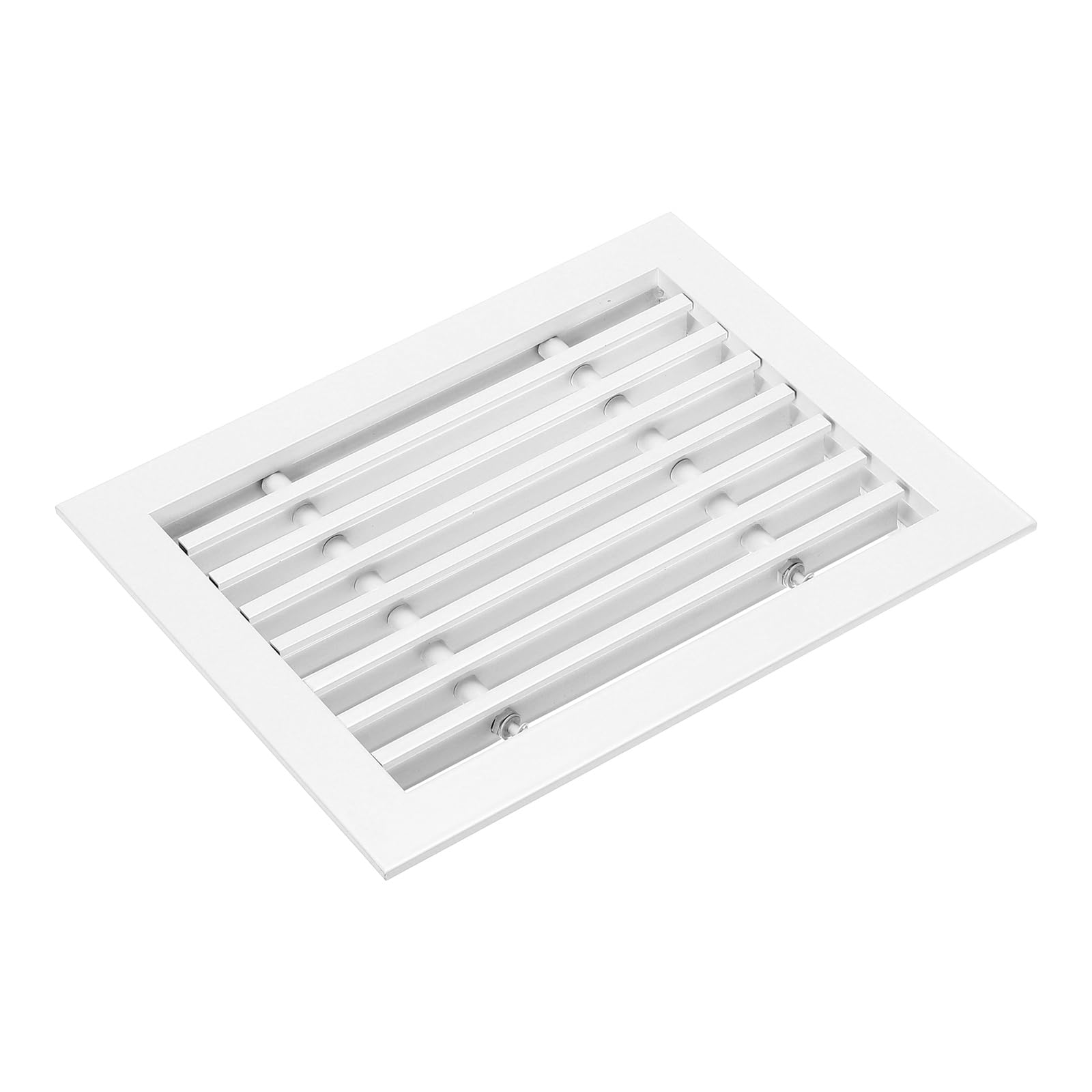 PATIKIL 8x6 Inch Linear Bar Air Vent Grille, 1 PCS Removable Aluminum Register Vent Cover Grille Air Diffuser for Ceiling, Sidewall HVAC Air Supply and Return, White