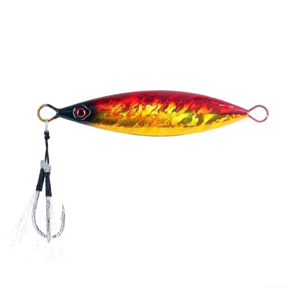 Slow Falling Metal Jig 100g for Vertical Jigging Saltwater Applications Boat and Shore Casting Compatible with Deep Water Predators (100g 2#)