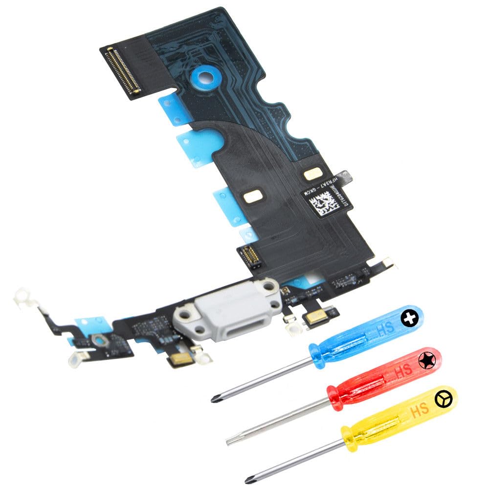 MMOBIEL Dock Connector Compatible with iPhone 8 Series 4.7 inch (White) Charging Port Flex incl. Screwdriver