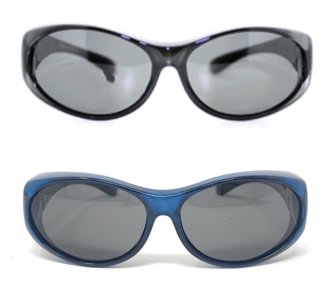 2 Women's Polarized Fit Over Oval Sunglasses Wear Over Eyeglasses