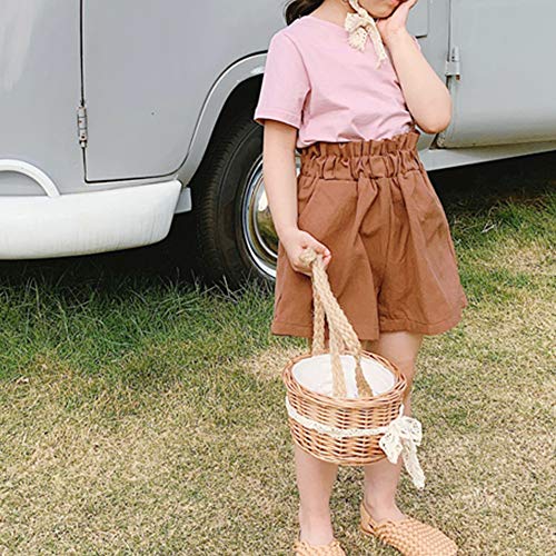 Image of KISBINI Little Girls Boys Short Sleeve T-Shirt Cotton Solid Tees for Toddlers