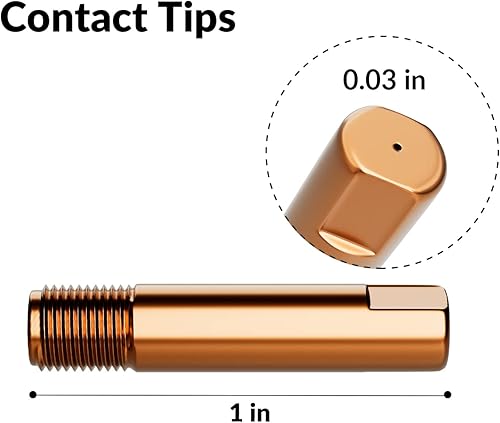 Miniatura 2 de GZ GUOZHI Kit de accesorios para pistola de soldadura MIG 0.030 pulgadas, boquilla difusora para GZ GUOZHI MIG-200P MIG-140 MIG-130 MIG-135 MIG-160