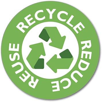 Recycle Reduce Reuse Green Logo Sign Environment Rubbish Bin Trash Car Sticker Decal