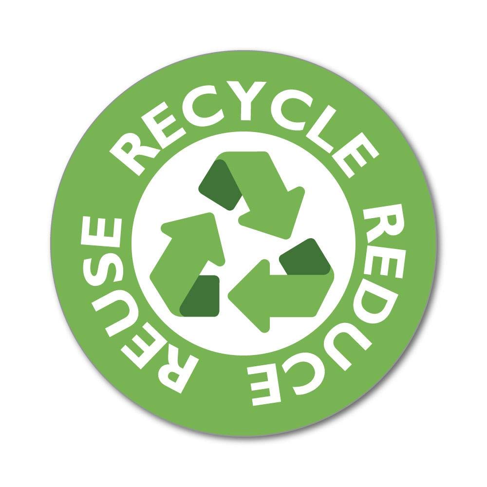 Buy Recycle Reduce Reuse Green Logo Sign Environment Rubbish Bin T Car Sticker Decal Online at
