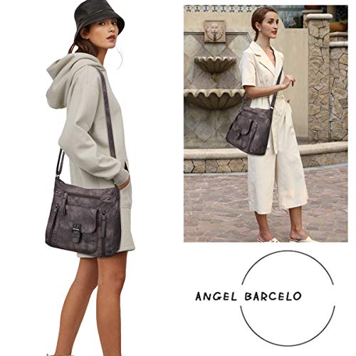 Image of Angel Kiss Crossbody Bags Shoulder Bags and Handbags for Women Multi Pocket Daily Soft Hobo Purses Medium Size