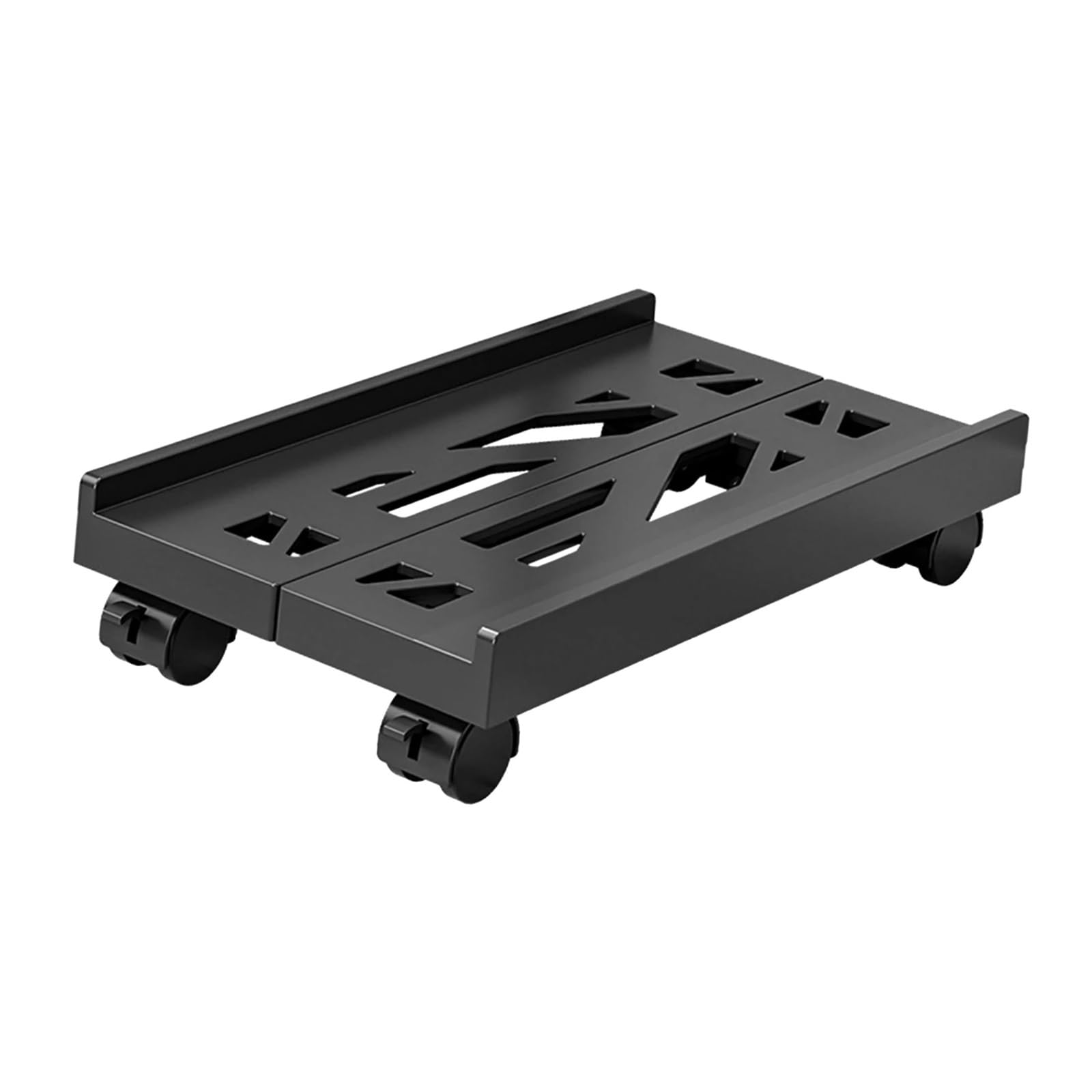 Support PC sous bureau réglable et chariot de transport pour tour d'ordinateur mobile