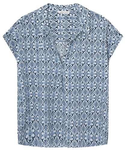Printed Viscose Short Sleeve Blouse
