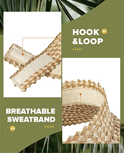 Sun Hats For Women, Visors For Women, Straw Sun Visors For Women, Straw Hats For Women, Hand Woven Beach Hats For Women #TOP5