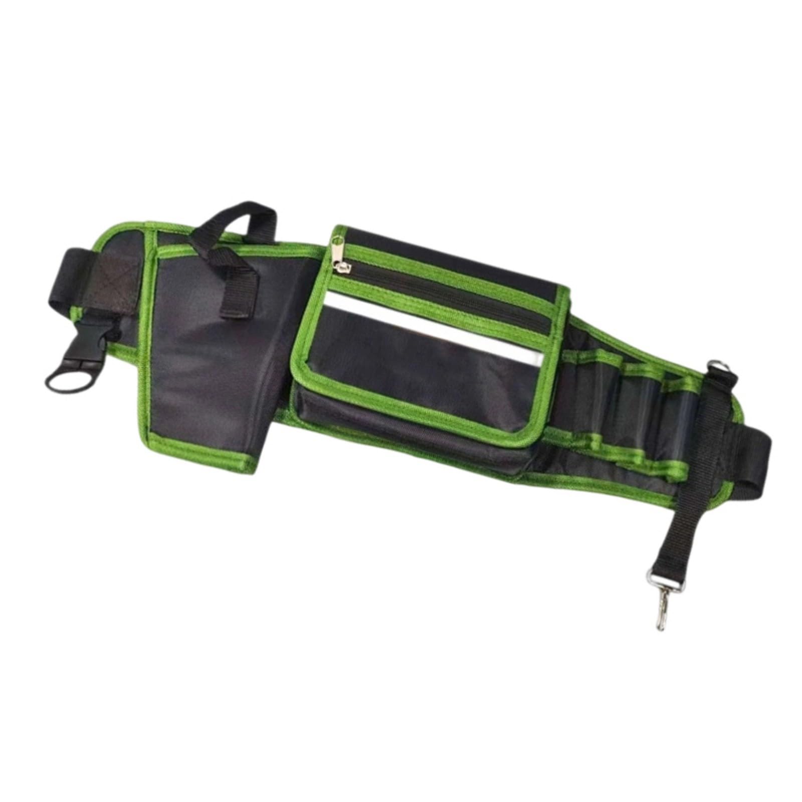 Loytv Green Multifunctional Adjustable Tool Belt For Electricians & Gardeners With Storage Pockets & Screwdriver Holder Cloth Gardening Tool Belt With Adjustable Storage Pouches