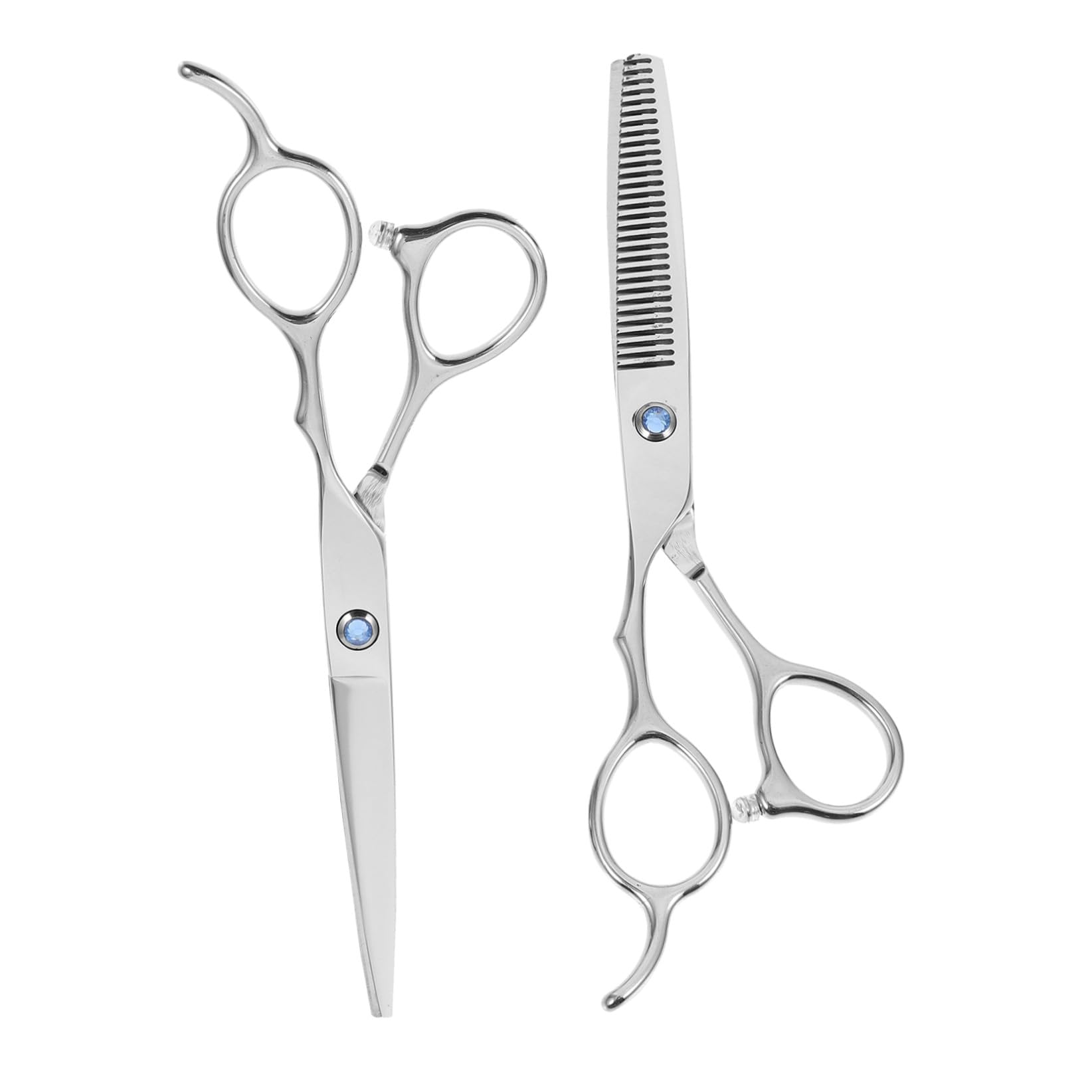 DOITOOL Tijeras De Peluquería Para Zurdos De Acero Inoxidable 2 Piezas 6 Pulgadas Planas y Dentadas Profesionales Para Uso Salón y Corte De Cabello