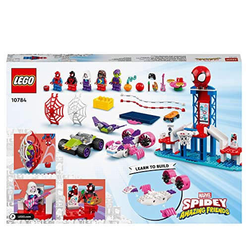 Marvel Spidey e i Suoi Fantastici Amici, I Webquarters di Spider-Man con Macchina Giocattolo, Miles Morales e Green Goblin, Giochi per Bambini e Bambine da 4 Anni, Idee Creative 10784 - Lego - Immagine 7