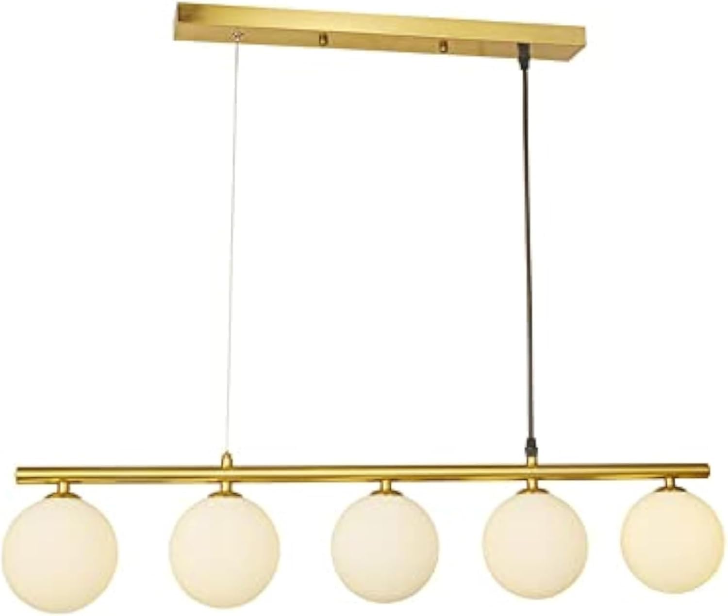 SMCCYYSD Modern Glass Ball Chaner With Adjustable Metal Strip - Stylish Lamp For Dining Room, Bedroom, Indoor Lighting, Includes S, Wall Sconce Fixture
