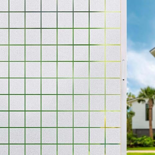Image of SUNBIRD Window Film Privacy Colorful Window Sticker, Decorative Window Vinyl, Adhesive Home UV Blocking, Heat Insulation Static Cling for Bathroom Office (12 X 48 INCHES, Small Box)