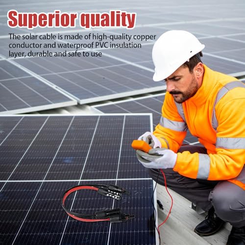 Riisoyu 2 Stück Solarkabel Fensterdurchführung, MC4 Kompatiel Flexibel Flach mit Stecker Kupplung 30cm Flache Solarkabel-Fensterdurchführungen Wasserdicht PV Kabel für Balkonkraftwerk Solarkraftwerk