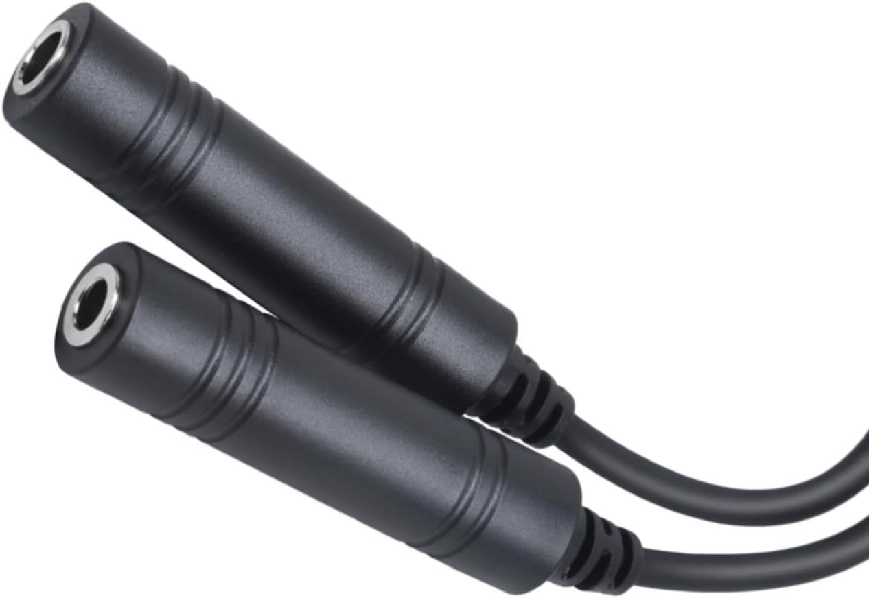 U174 GA General Aviation Headset Female-Male Adapter Compatible for Airbus Helicopter Headphone