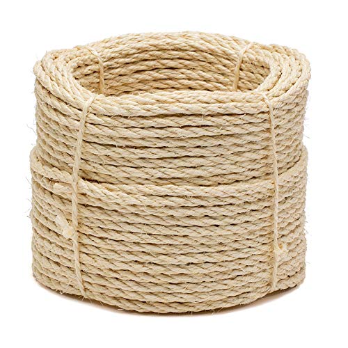 La Cordeline Corde Sisal Naturel Ø 6 mm 50 m - Arbre à Chats, Jardin, Bricolage, Corde décoration