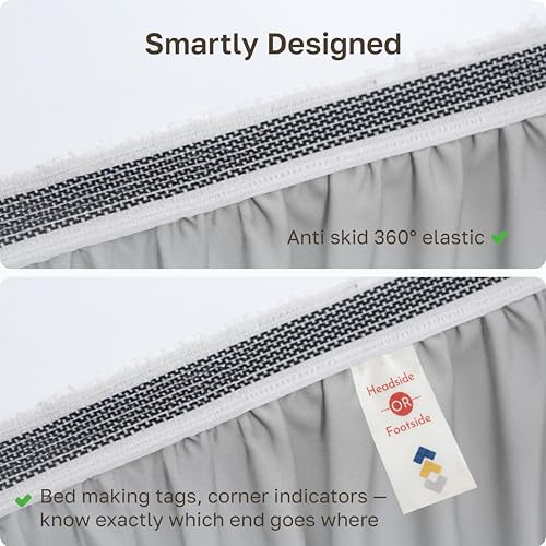 Image of California Design Den 100% Organic Cotton Queen Fitted Sheet Deep Pocket | GOTS Certified, Crisp & Airy Percale, 15 inch Deep Pocket, All-around Elastic, No-Pop Fit, Durable, Easy Care - Light Grey