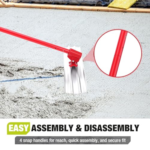 48"x8" Magnesium Bull Float Concrete Tool, Professional Round End Concrete Float with Handle, Easy to Use, Ideal for Slabs, Driveways, and Home Projects by PeacefulHues - Image 4