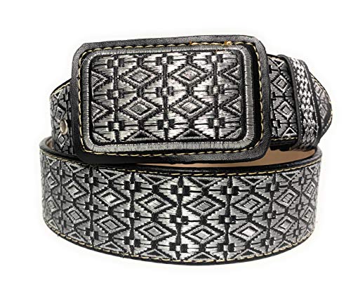 CINTO CHARRO BORDADO. WESTERN BELT. CINTO PLATA (38)