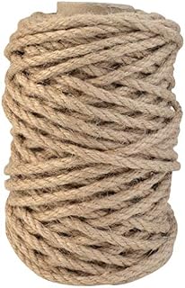 Topbuti 5mm Natural Jute Twine 100 Feet Braided Jute Rope, Crafting Twine String