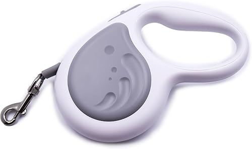 Correa retráctil para perro, extensible automática de 10 pies16 pies, correa para mascotas pequeña, mediana y grande (gris, 16 pies16.4 ft)