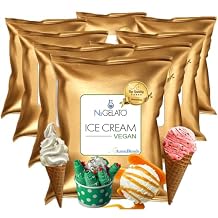 AussieBlends Vegan Ice Cream Mix for Soft Serve, Rolled Ice Cream, Gelato, Liquid Nitrogen Ice Cream, Hard Ice Cream, and Scooped Ice Cream, 8-Pack