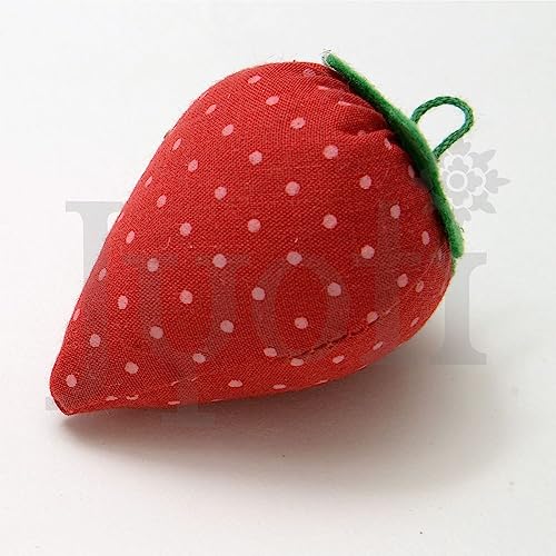 Image of Jyoti Strawberry Shape Pin Cushion - Wearable Needle Holder for Hijab, Sewing, Crafting, Quilting, Cross Stitching - Organize Needles & Pins - Pack of 5