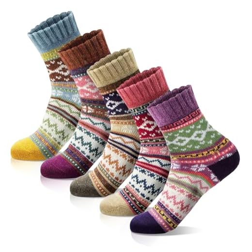 Women's Winter Socks Gift Box Free Size Thick Wool Soft Warm Casual Socks for Women Socks Christmas Gifts