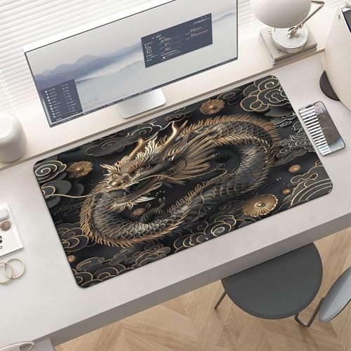 Mouse Pad Estilo Dragón Chino Grande Antideslizante miniatura 6