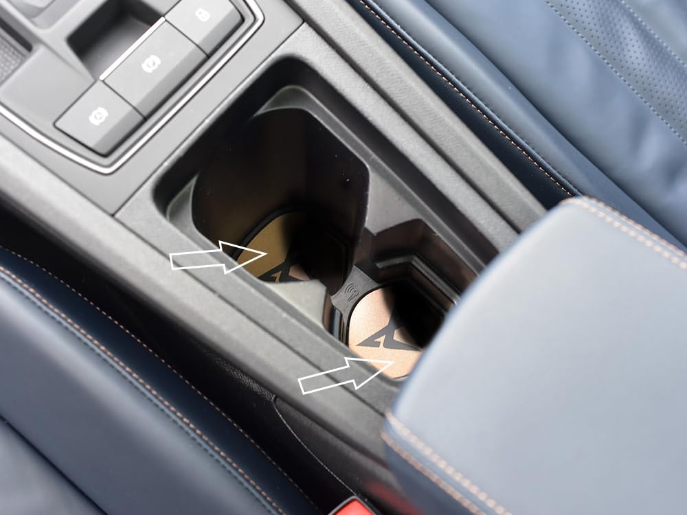 autoCOVR Steel Cover for Cupra.Leon/Formentor | COOPER Style Colour – Coasters for Cup Holders | 2 Pieces Stainless Steel V1 V2 VZ1 VZ2 VZ3 VZ5 VZ Veloz Edition Leon Accessories Tuning