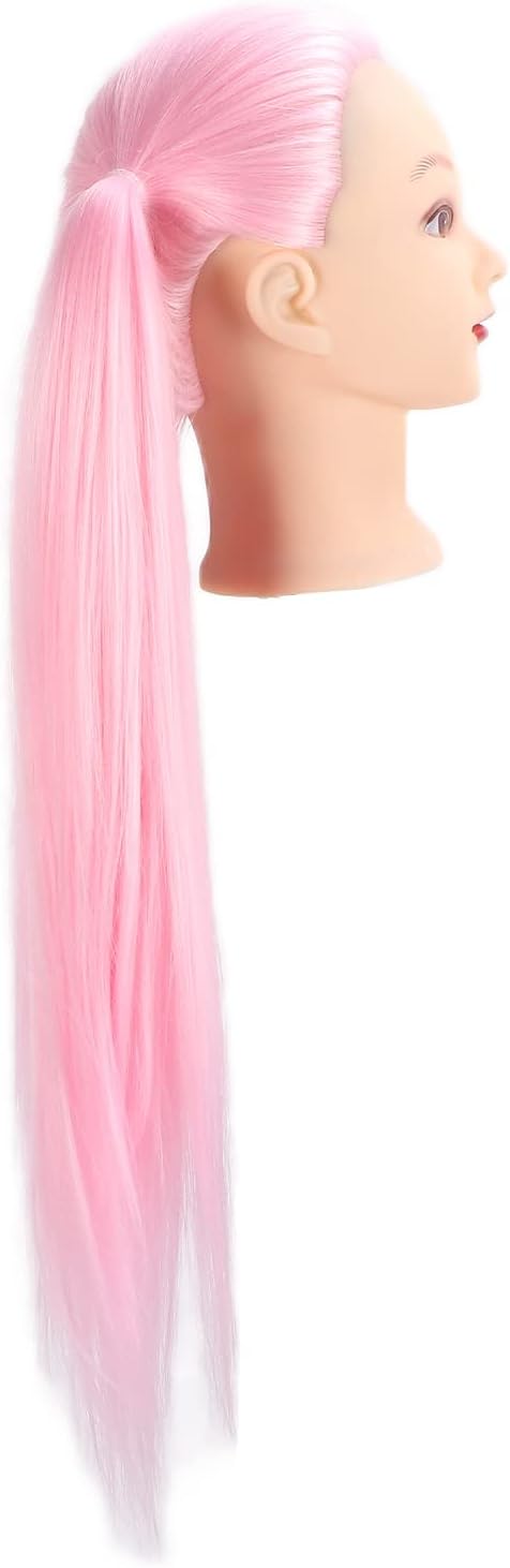 Stylish Long Hair Mannequin Head, 12 Inches, for Beauty Teachers and ' Hair Styling Training Practice