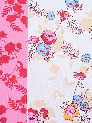 Image of Swayam Set of 2 Pure Cotton Bolster Cover | 30x30 Inch | Soft Breathable Masnad Cover 160TC | Durable & Washable | Floral Print Bolster Cover for Diwan, Bed & Sofa - Beige