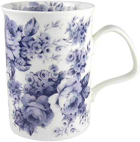 Roy Kirkham Blue Rose English Chintz Coffee or Tea Mug Fine Bone China